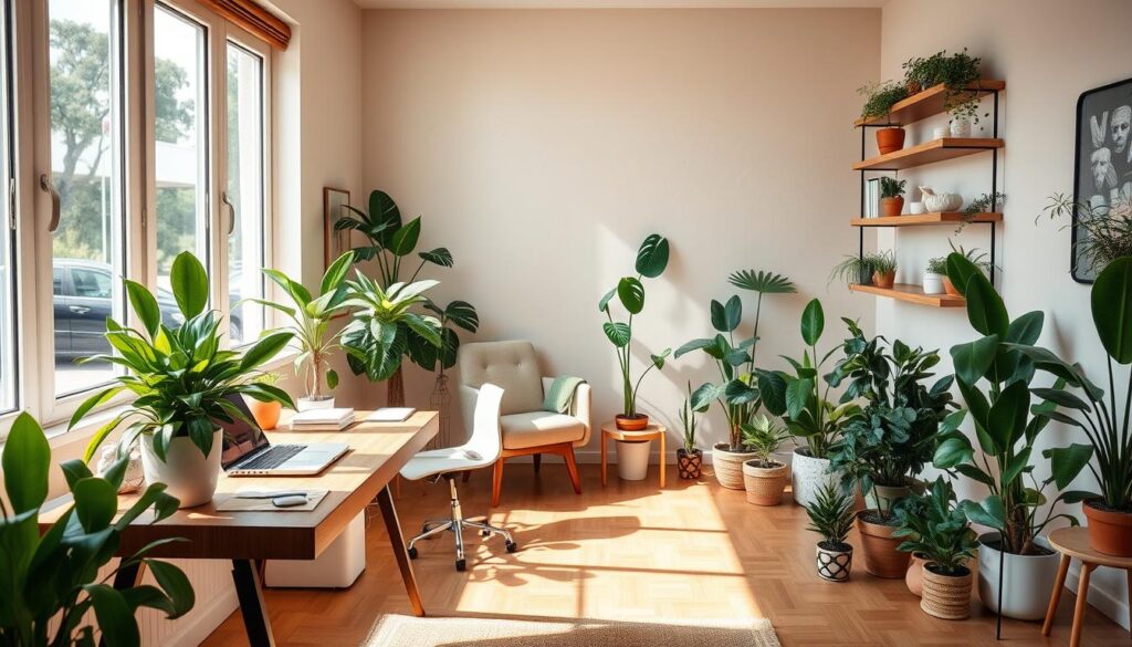 home office decor ideas with plants