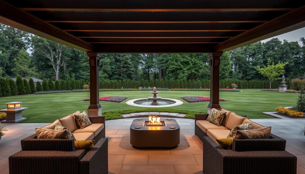 luxury outdoor living area