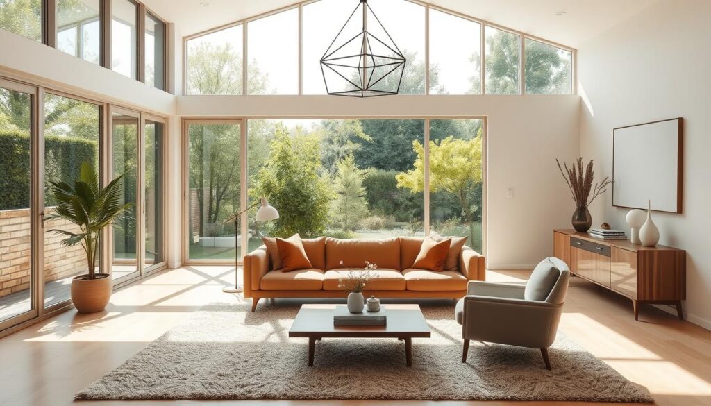 mid century modern home interior