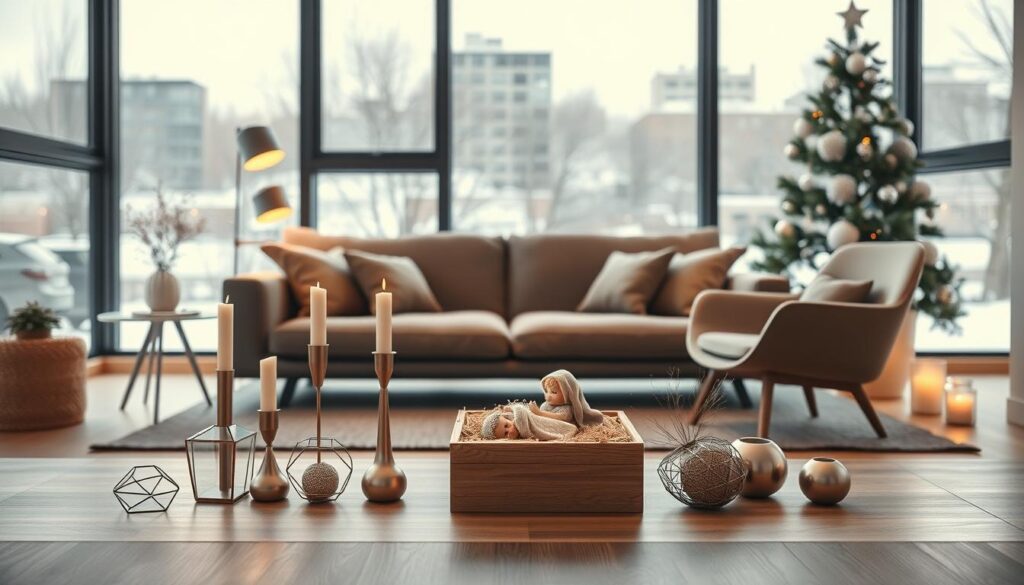 modern nativity scene