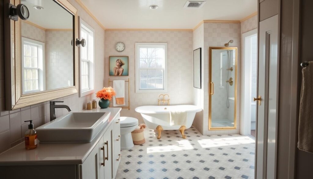 1980s mobile home bathroom renovation