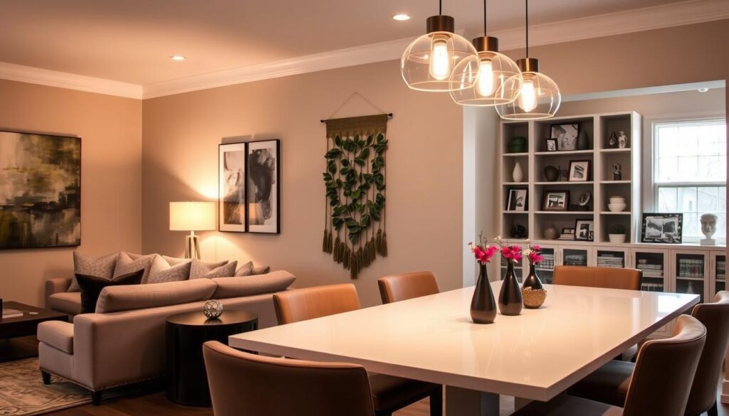 Lennar homes interior styling with artwork