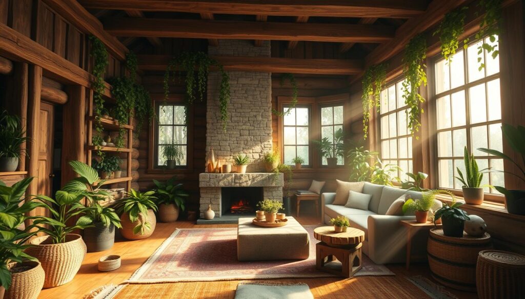 Minecraft home interior ideas with natural elements