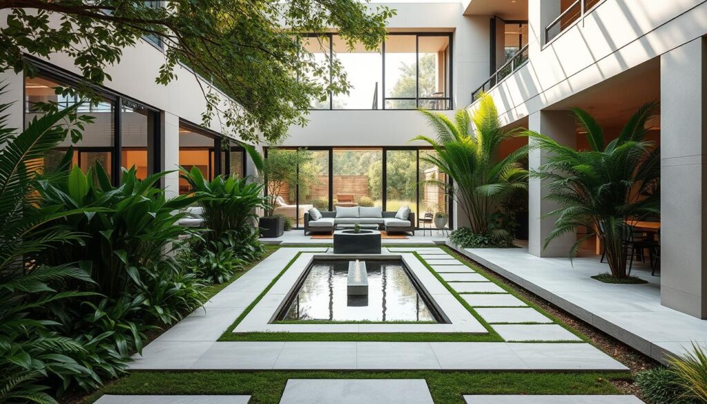 homes with interior courtyard