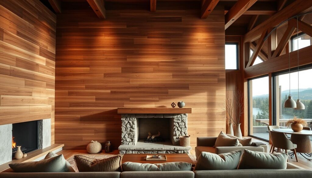 modern rustic house interior wall treatments