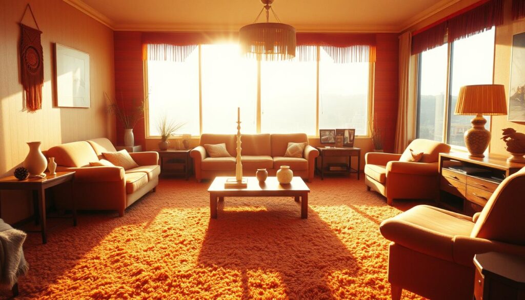 retro-chic home interiors flooring