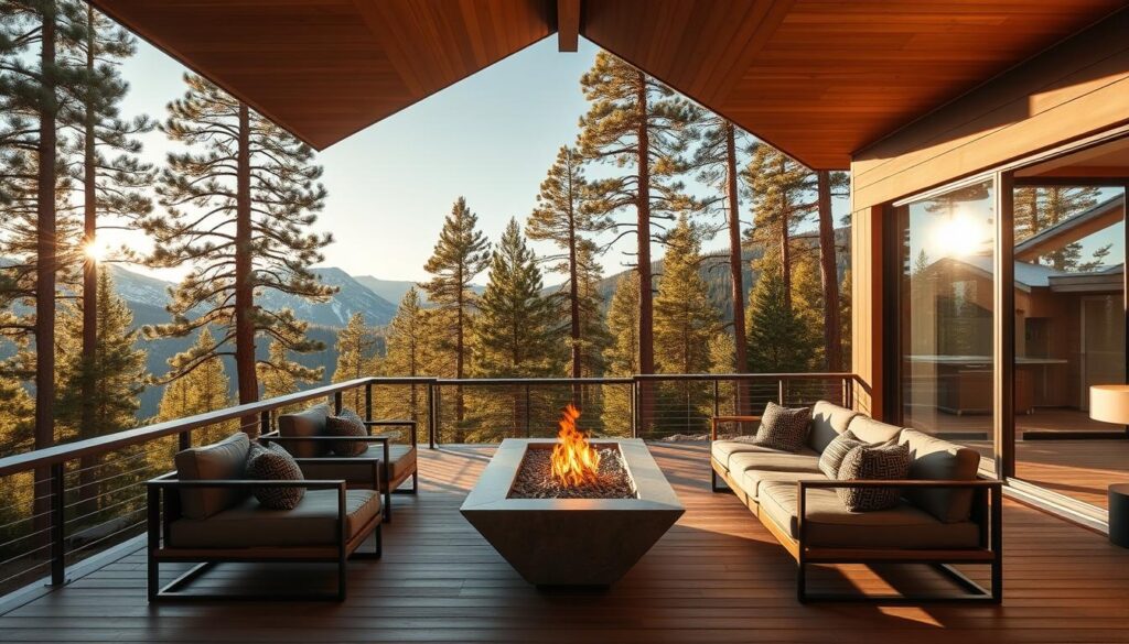 sleek mountain retreat outdoor space sleek mountain retreat outdoor space